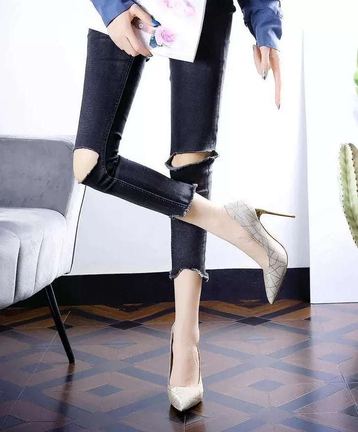 Shoes For Woman 2025 Pointed Toe Evening Women's Summer Footwear Sexy Super High Heel Spring Elegant Hot Offer Beau Today On A -