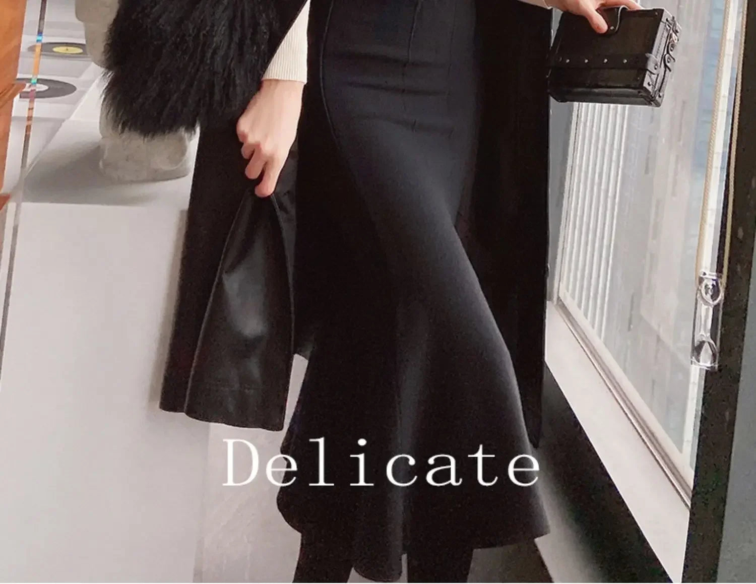Women's Skirts Knitted Long Skirts for Women Fashion 2025 Autumn Winter Solid Color Green Vintage Slim A-LINE Skirts for Woman -