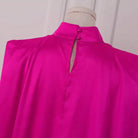 Plus Size 5XL VONDA 2023 Women Stand Collar Elegant Satin Dress Long Bat Sleeve Evening Pleated Maxi Sundress Casual Solid Robe -