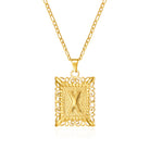 Stainless Steel Initial Letter Necklace For Women & Men -