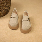 Elevate your style with these platform sole loafers for women. -