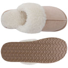 Evshine Women Plush Cotton Slippers Winter Indoor Warm Soft House Slipper Comfort Memory Foam Slides Outdoor Fur Fuzzy Flat Shoe -