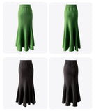 Stay cozy and chic with these fashionable women's long knitted skirts—perfect for stylish comfort all season! -