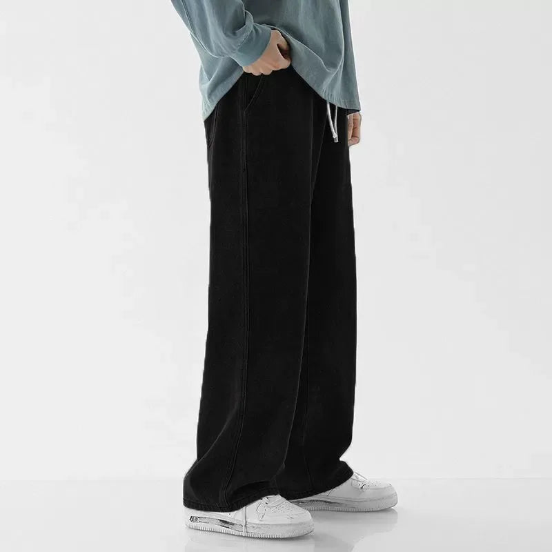 Men's Casual Loose Straight Leg Jeans -