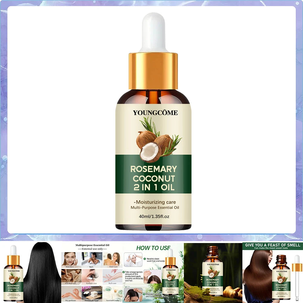 Rosemary Hair Oil Improve Hair Loss And Nourishes Strengthen Hair Roots Scalp Treatment Hair Care -