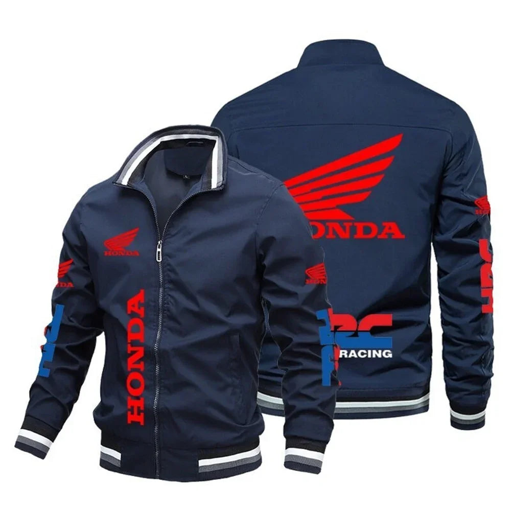 Dress to impress with the latest Honda Moto jacket. Designed for both style and functionality, this new jacket is perfect for motorcycle enthusiasts and fashion-forward individuals alike. -