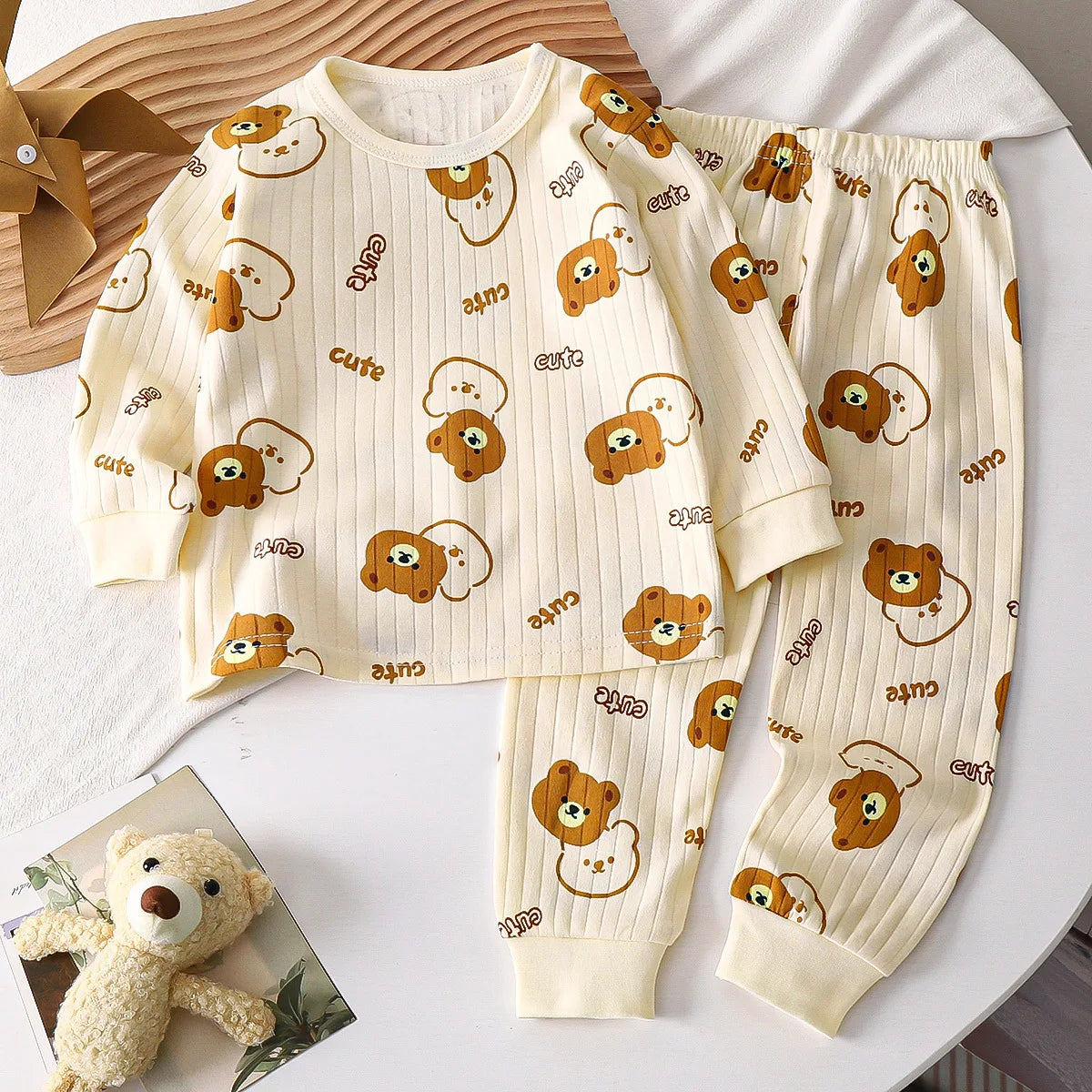Children Sets CottonLong Sleeve Home Sleepwear -