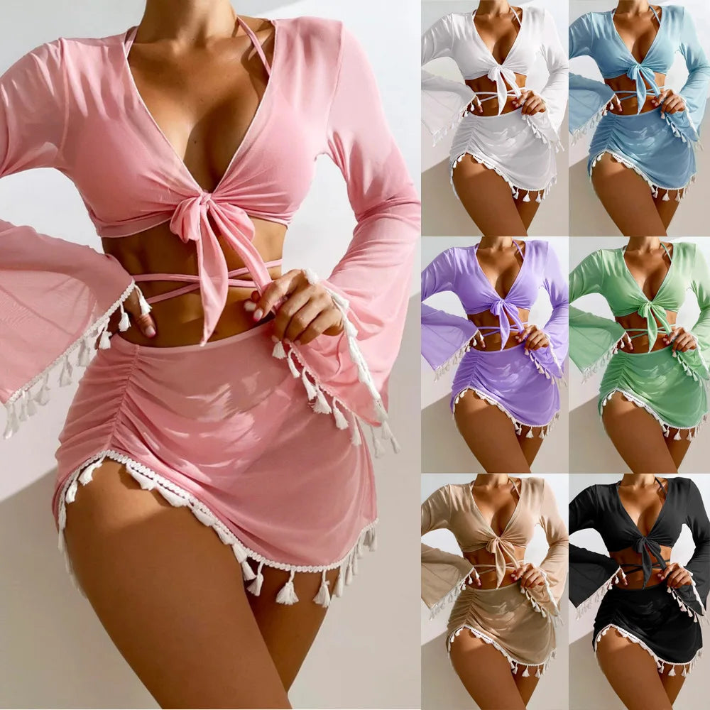 Swimwear Woman Swimsuit Cover Up Bikini Sets -