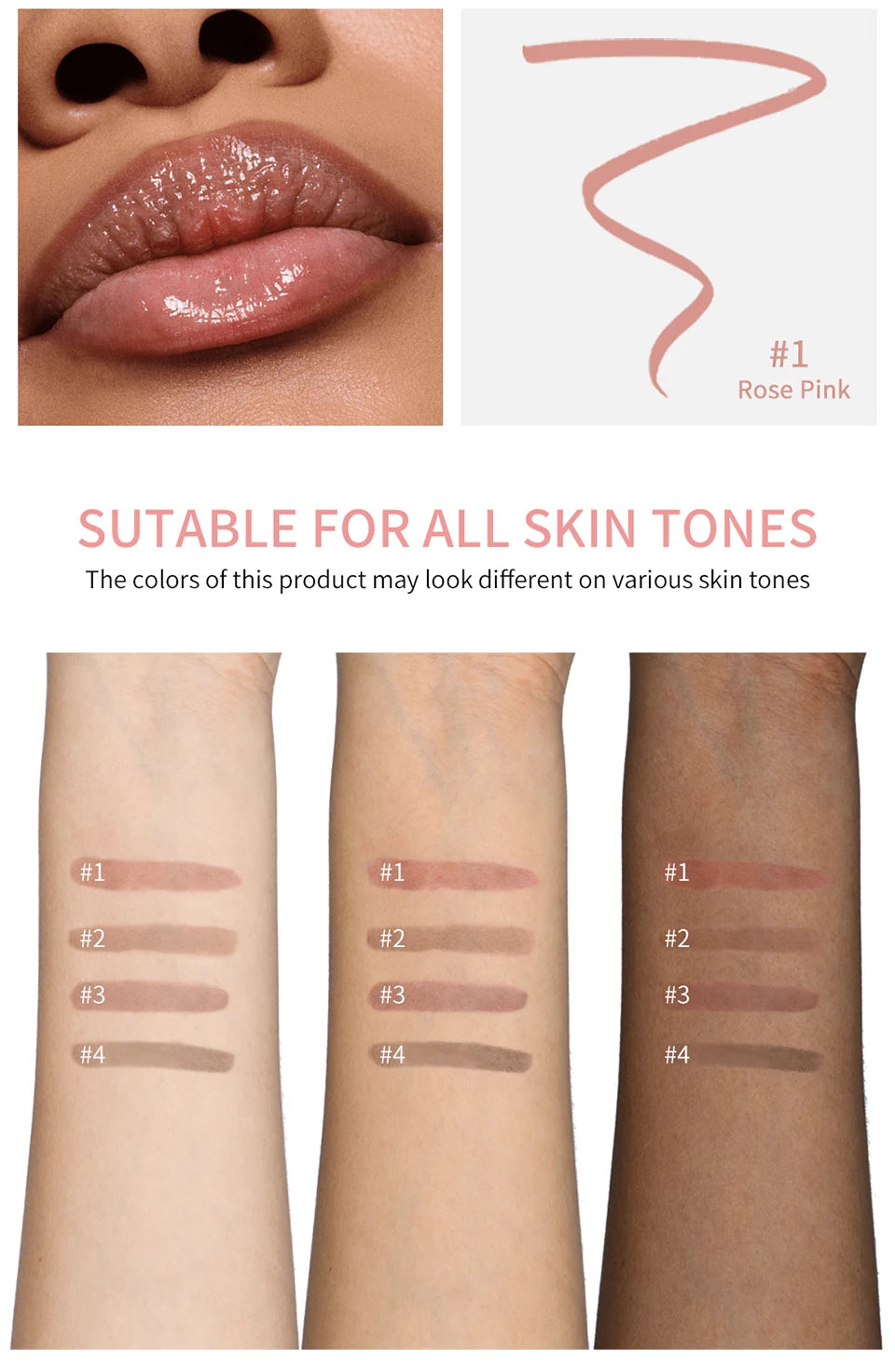 Enhance your look with this waterproof lip liner that also acts as a long-lasting lipgloss. Enjoy a precise application and a smudge-proof finish that stays in place throughout the day! -