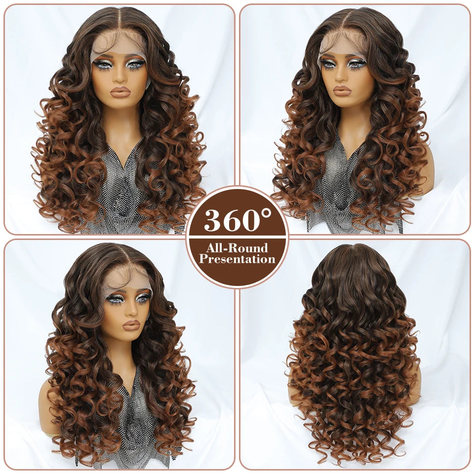 Achieve a stunning look with this Latisha curly 13x6 lace frontal wig. Featuring pre-plucked hairline and baby hair, this wig offers a natural and stylish appearance for a flawless finish. -