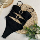 One-Piece Swimwear Summer Bathing Suit Women On Holiday New Swimsuit Bathing Suit Splice Color Beachwear Bikini -