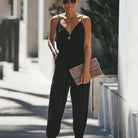 Dress to impress in this sexy and stylish women's summer jumpsuit. Featuring a backless design, deep V-neckline, floral print, and strappy details, this romper is perfect for making a statement with your outfit! -
