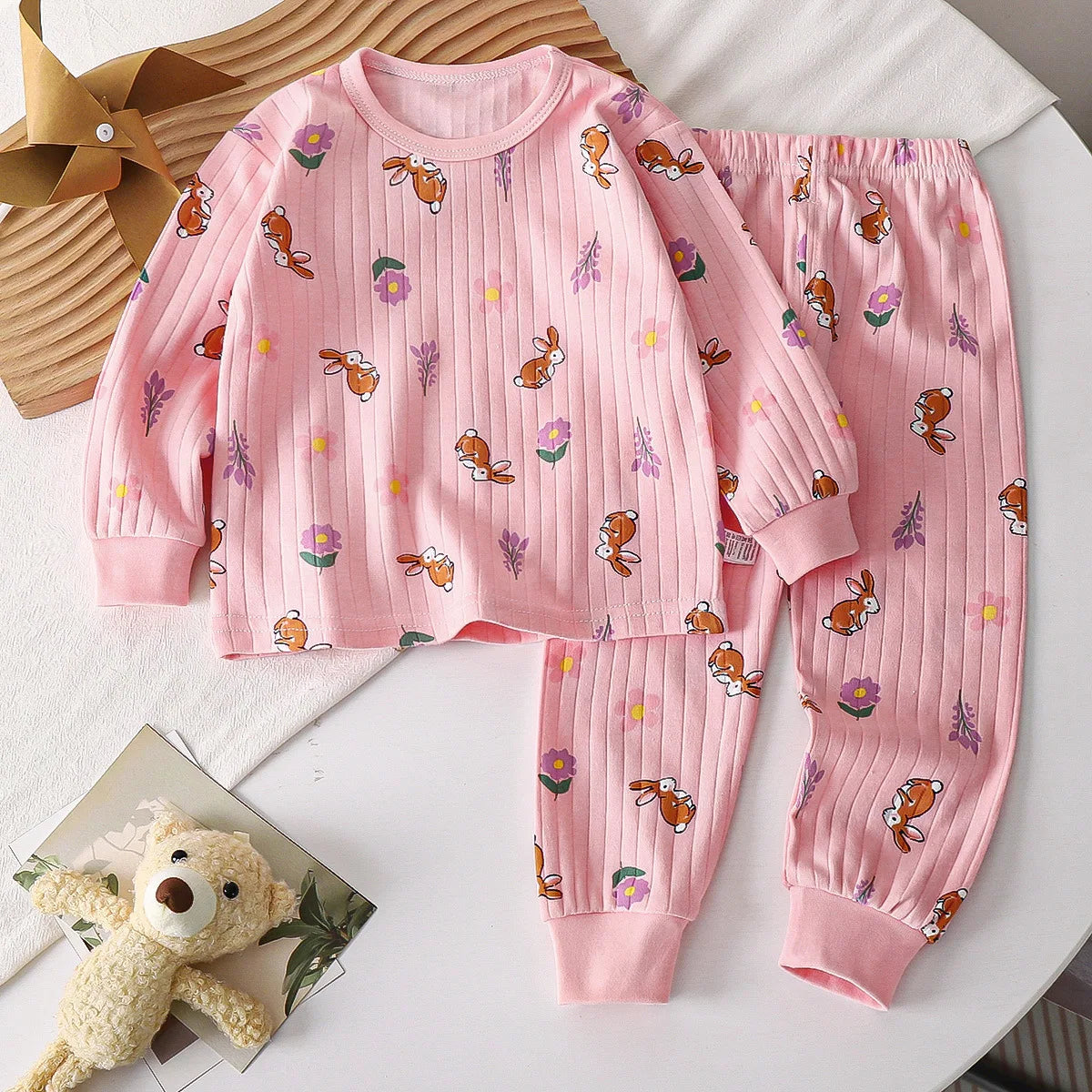 Children Sets CottonLong Sleeve Home Sleepwear -