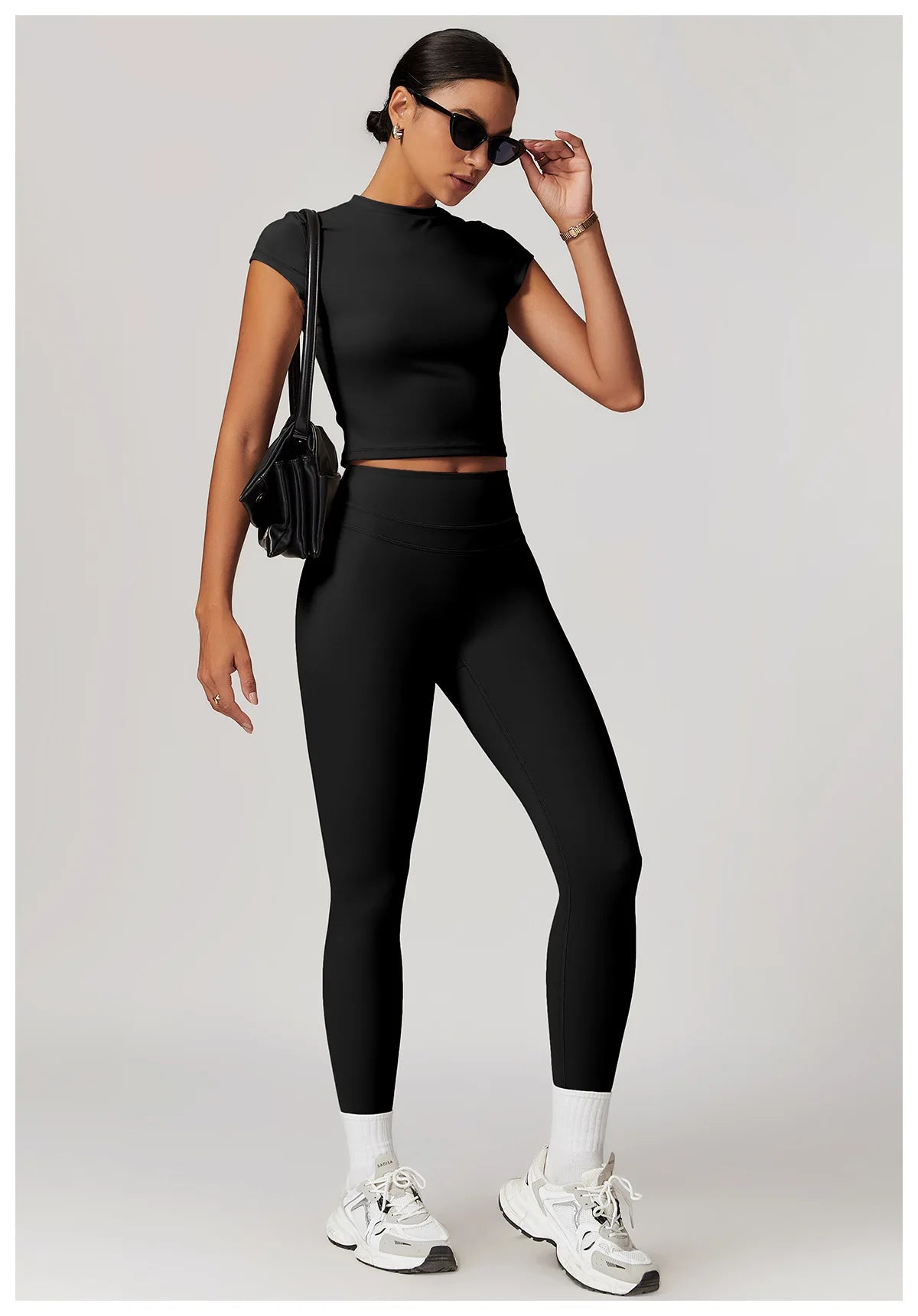 Yoga Leggings High Waist Sport Leggings Women's Running Workout Tights Gym Push Up Fitness Trousers -