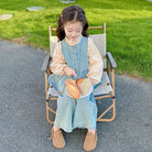Children's Clothing Sets Girls Denim Vest + Long Sleeve Shirt + Wide Leg Pants Three-piece Suit Toddler Kids Boutique Clothes -