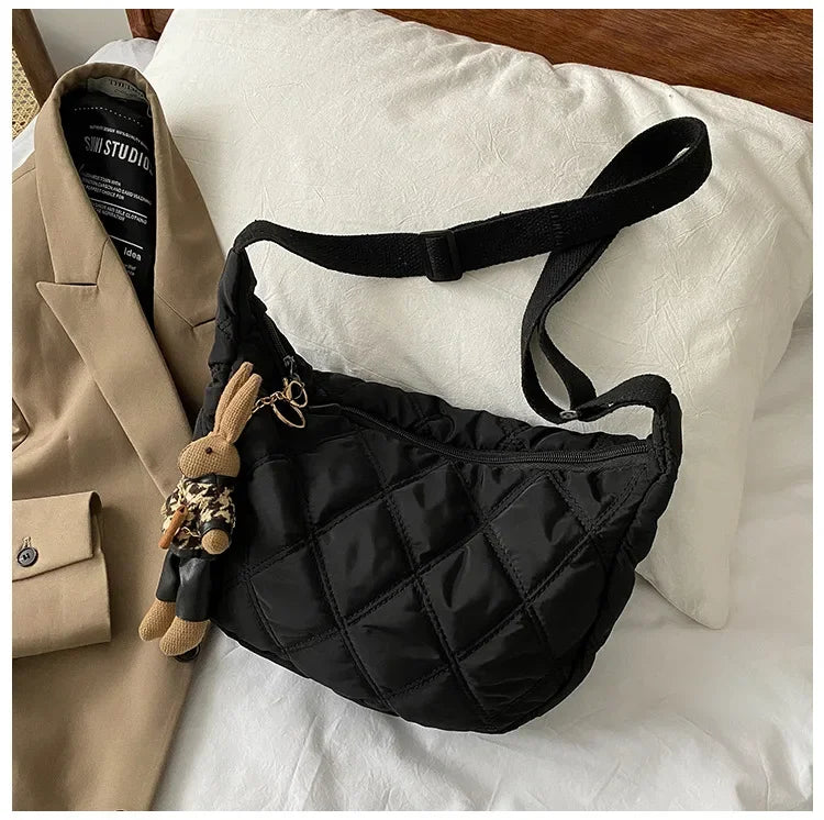 Carry your essentials in style with these embroidery crossbody bags Featuring a large capacity and a shoulder strap, these handbags are both fashionable and functional—an ideal accessory for any outfit. -