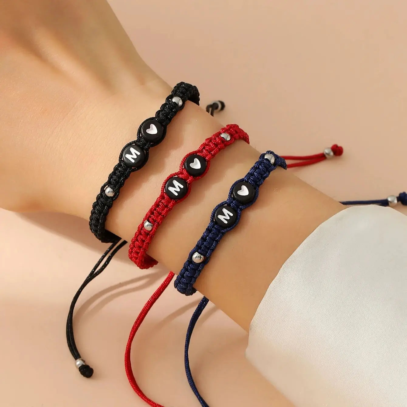 26 Alphabet Initials Heart Bracelet -