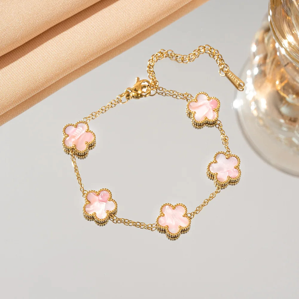 Lucky Five-Petal Flower Bracelet -