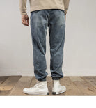 Classic Washed Blue Denim Jeans for Men -
