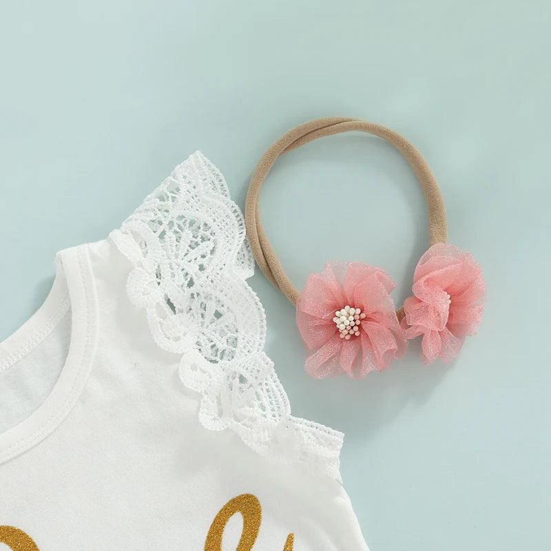 Dress your little princess in style with this 3-piece casual outfit set—comfortable and adorable for everyday wear! -
