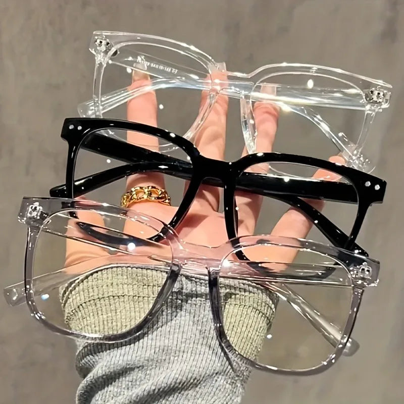 3pcs Unisex Square Frame Blue Light Blocking Glasses -
