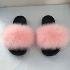 Real Fox Fur Slippers -
