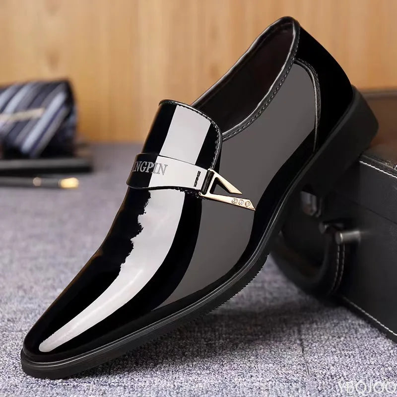 Fashionable versatile new spring autumn men's business formal wear casual comfortable men's shoes elegant thick soled shoes -