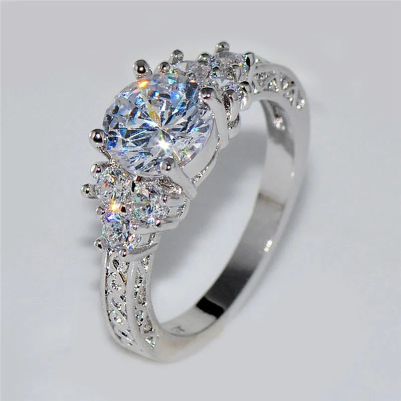 Exquisite Fashion Silver Color Engagement Rings -