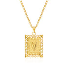 Stainless Steel Initial Letter Necklace For Women & Men -