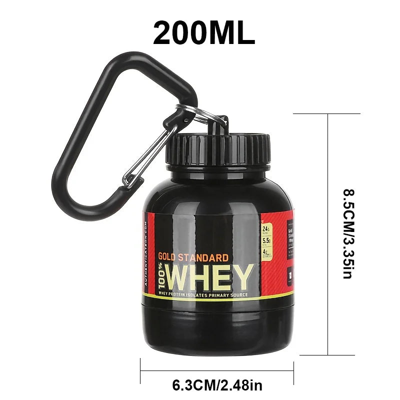 100/200ml Portable Protein Powder Supplement Container -