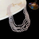 Multi-Layer Pearl Choker Necklace -