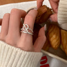 Sterling Silver Hollow Out Rings -