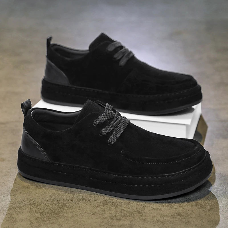 Men's Shoes Are Fashionable Brown Casual Shoes Made of Durable Suede Material Comfortable Walking Shoes Suitable for Daily Wear -