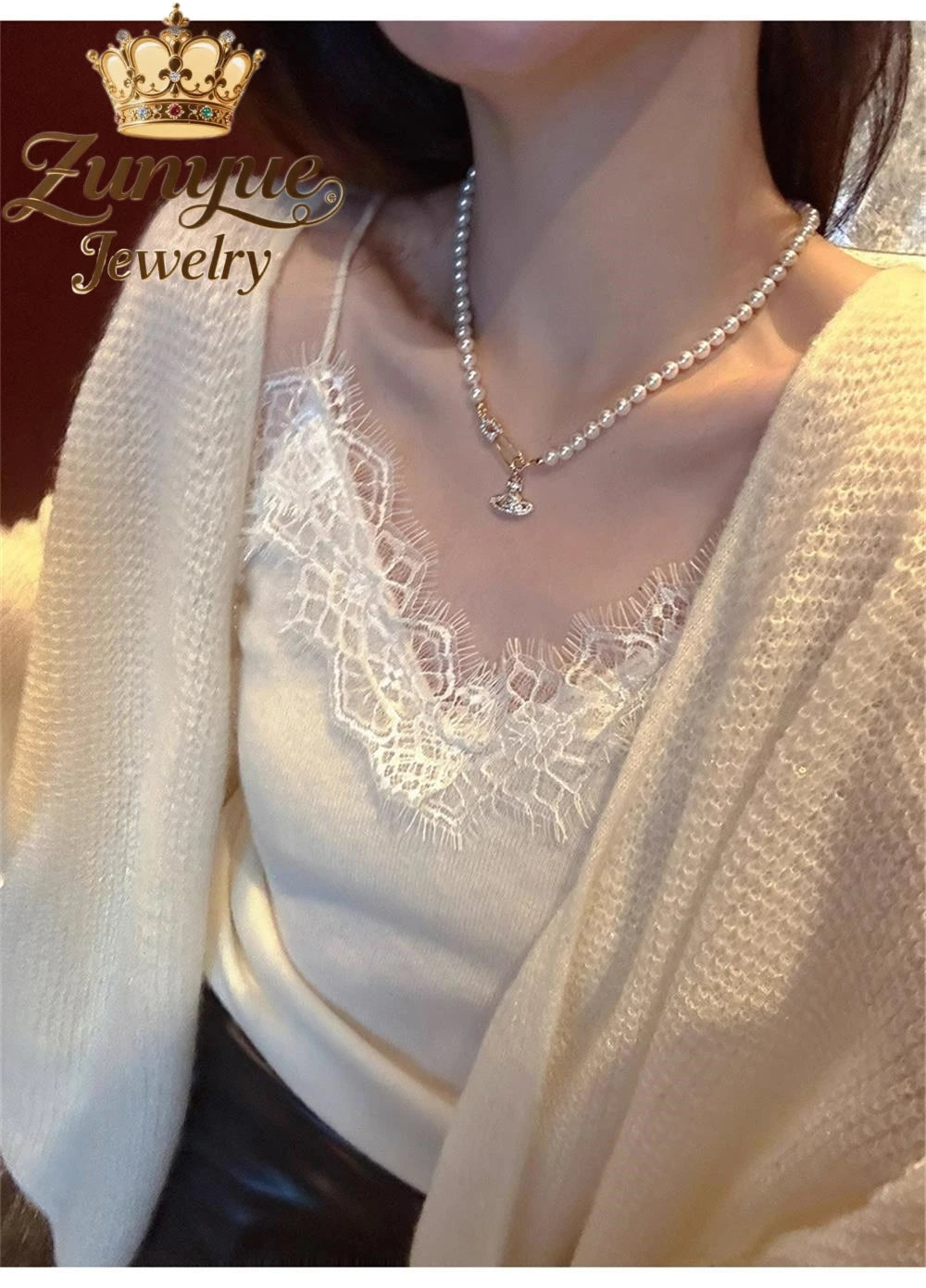 Natural Freshwater Pearl Necklace Exquisite High-end -