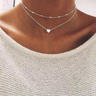 Simple Pearl Beads Necklace -