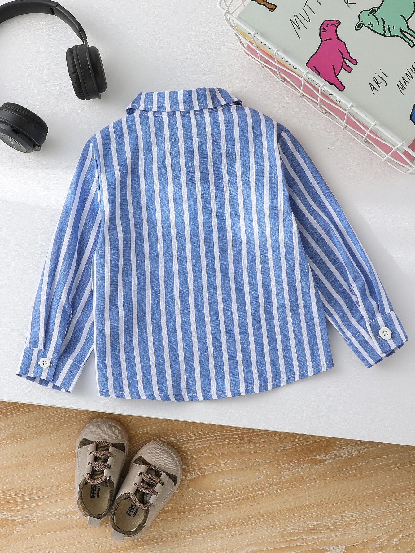 Spring Autumn Kids Baby Boys Clothes T-Shirt Toddler Striped Clothing Children Wears Infant Casual Blouse Clothes For 1-3Y -