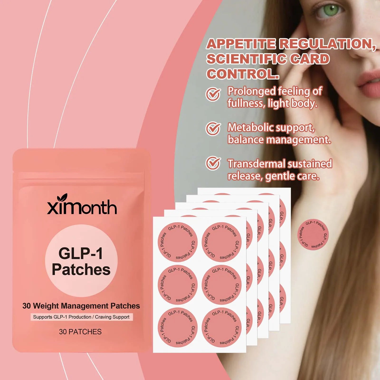 GLP-1 Patches For Body Shaping Fat Burning Anti Cellulite Improve Stomach Control Appetite Increase Metabolism Weight Loss Patch -