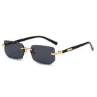 Rimless Sunglasses Rectangle Fashion Popular Women Men Shades Small Square Sun Glasses For Female Male Summer Traveling Oculos -