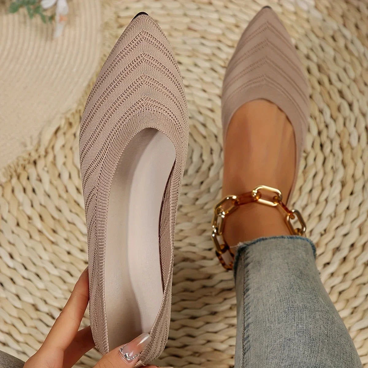 Step out in style with these women's pointed toe flat shoes. -