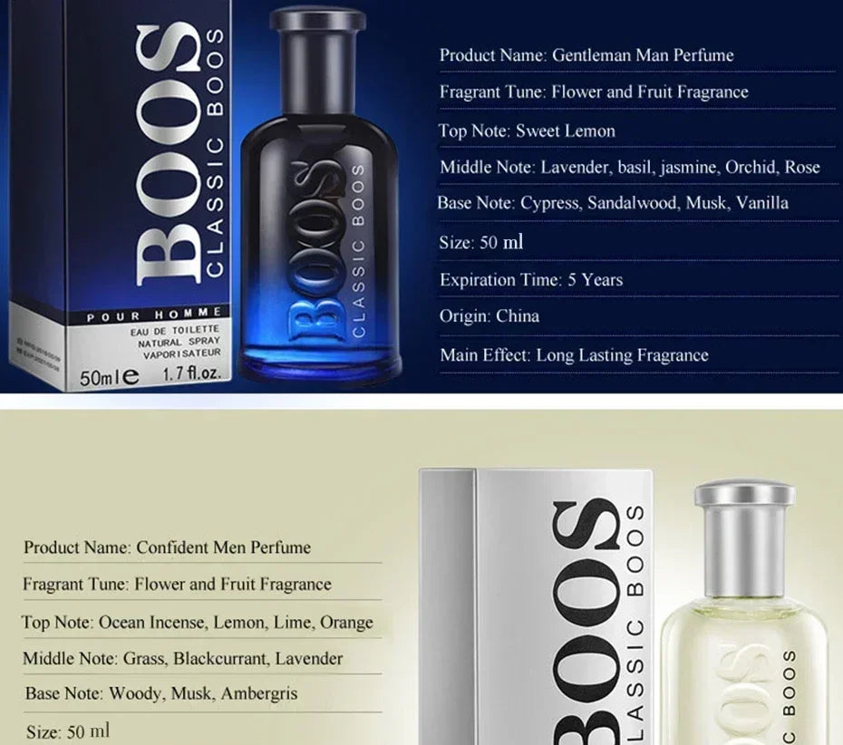 Hot - selling men's cologne in atomizer. Fresh, boosts confidence, gentlemanly fragrance. -