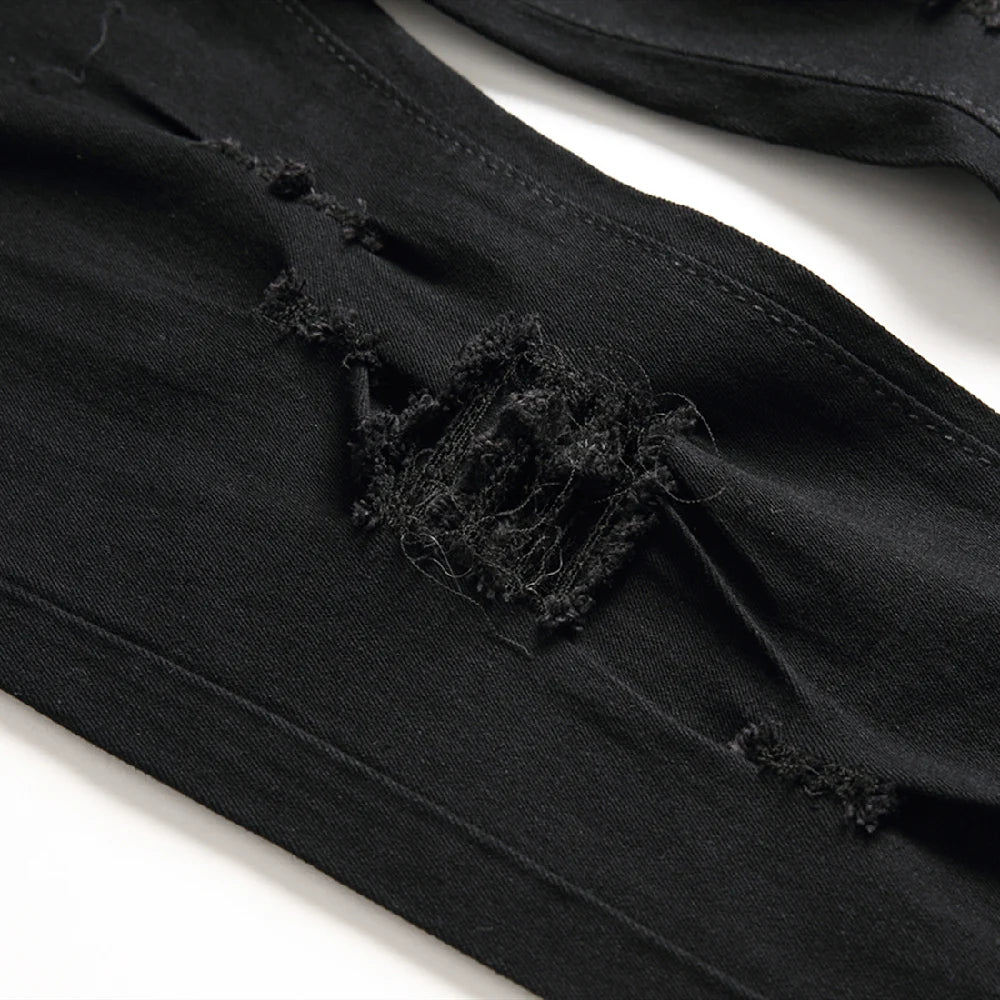 Jeans For Men Ripped Biker Skinny -