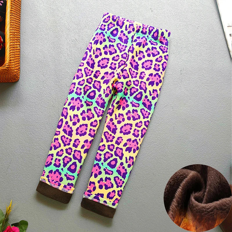 Baby Girl Clothes Kid Legging Girl Winter Autumn Thick Warm Cartoon Leggings Pants Boys Girls Leggings Plus Velvet Trousers -