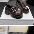 Shoes for Women New Quality Women's Pumps Hot Sale Loafers Fashion Buckle Platform Leather Shoes Trend Versatile Zapatos -