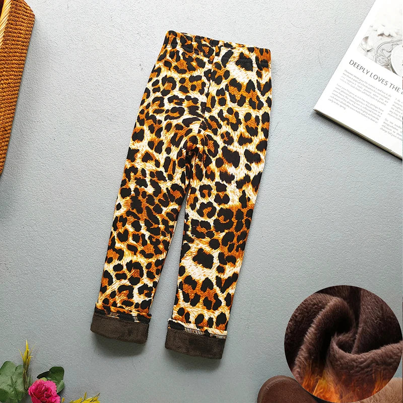 Baby Girl Clothes Kid Legging Girl Winter Autumn Thick Warm Cartoon Leggings Pants Boys Girls Leggings Plus Velvet Trousers -
