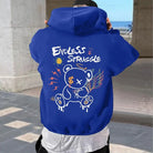 Street Men's and Women's Sweatshirts Endless Struggle Graffiti Bear Print Hoodies Loose Sweatshirt Set Sportswear Casual -