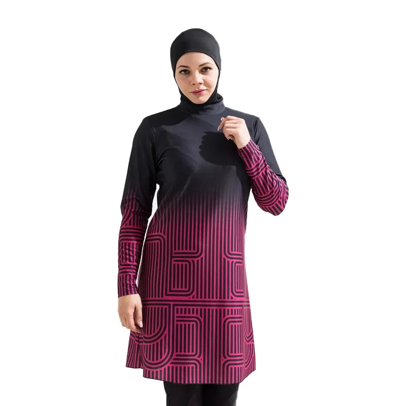 Stay modest and stylish with this Muslim swimming suit for women, perfect for enjoying the water with confidence and comfort! -
