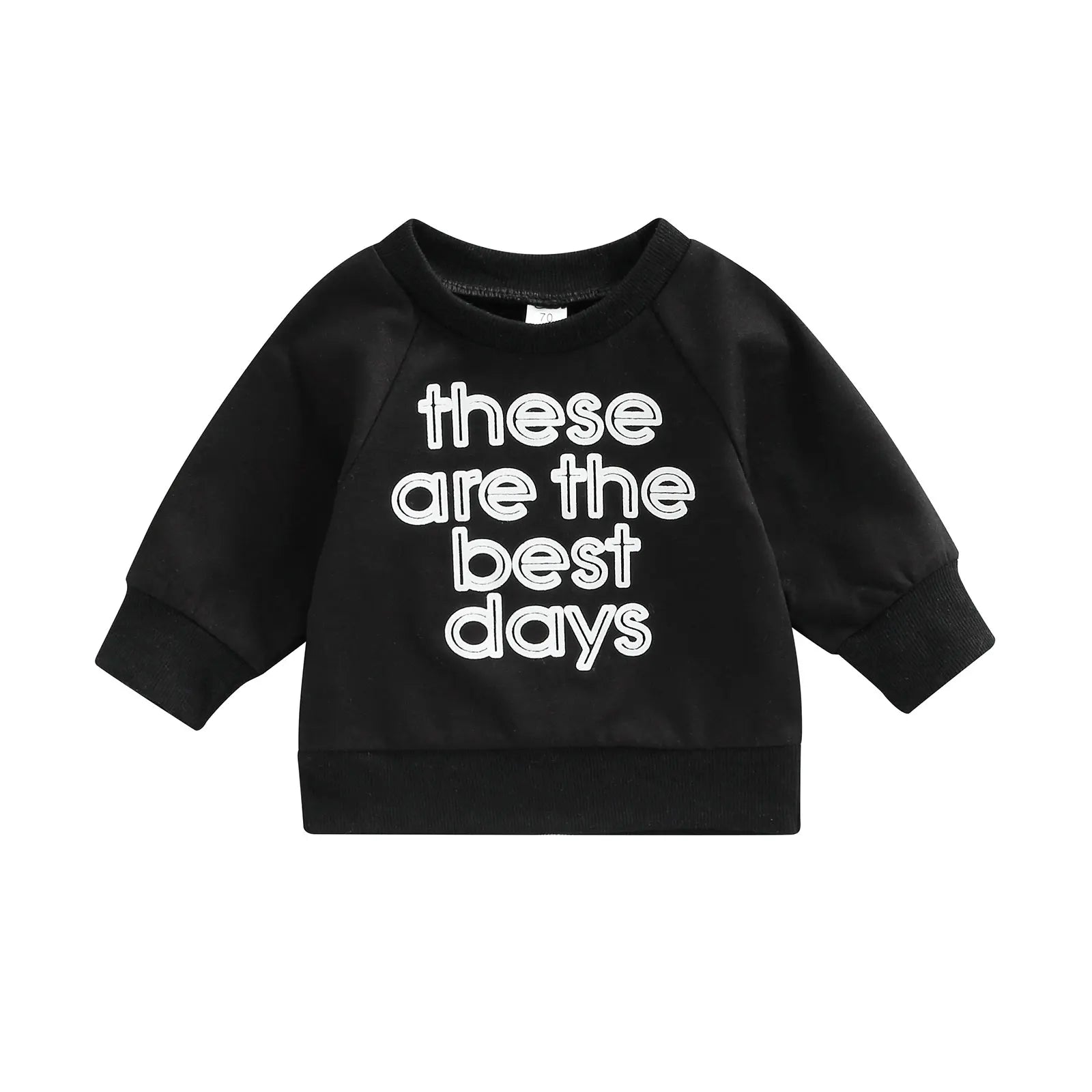 Citgeett Autumn Infant Baby Girls Boys Sweatshirts Letter Print Long Sleeve Pullovers Spring Casual Tops Clothes -