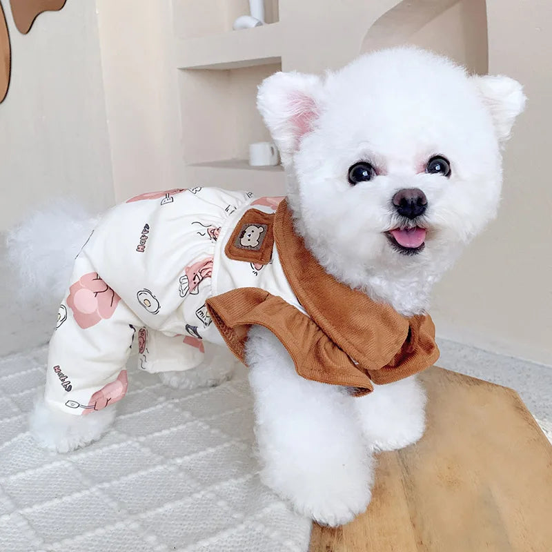 Keep your dogs comfortable at home with these cozy pet clothes—ideal for lounging and relaxing in style! -