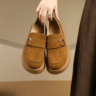 Elevate your style with these platform sole loafers for women. -