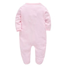 Keep your baby girl cozy this autumn with long a sleeve romper—featuring a cute rabbit design and soft cotton fabric, perfect for ages 0-12 months! -